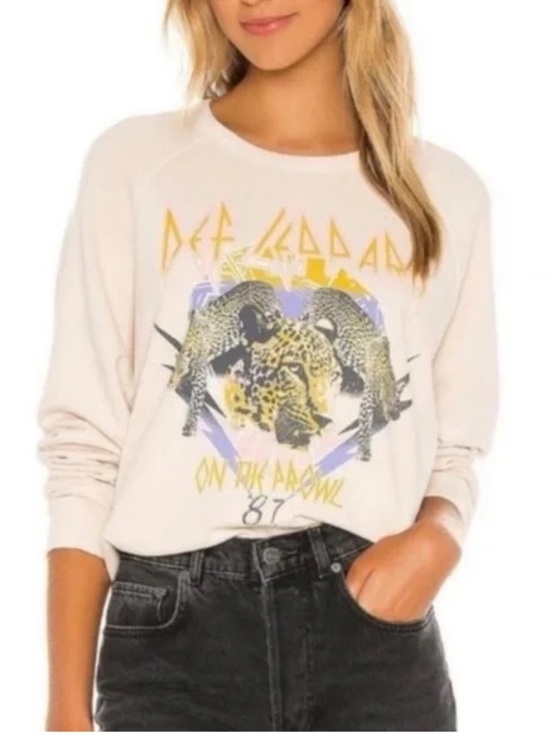 Daydreamer Sweaters - REVOLVE DAYDREAMER Vintage Feel Def Leppard On The Prowl 1987 Sweatshirt Sz M
